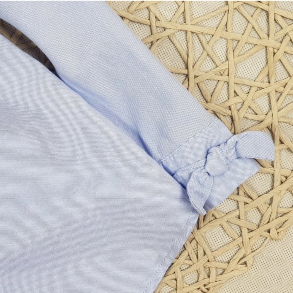 Zara girls blue blouse with back bow - Picture 9 of 16